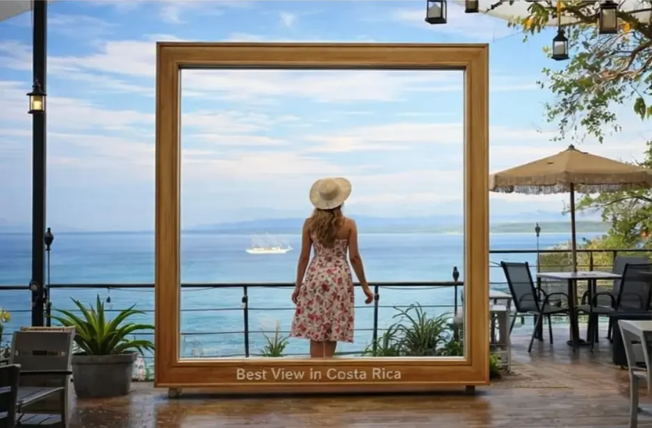 The ocean-view frame at Hotel VOS