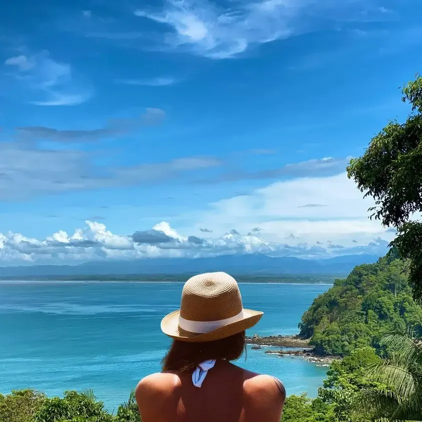 Pacific Ocean and tropical jungle from Hotel VOS in Manuel Antonio